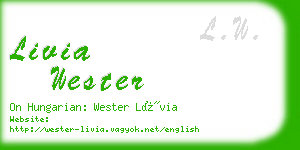 livia wester business card